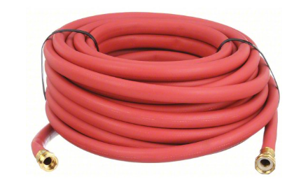 coiled rubber garden hose