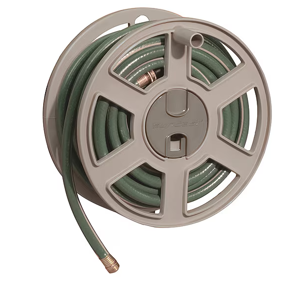 Suncast sidewinder wall mounted hose reel