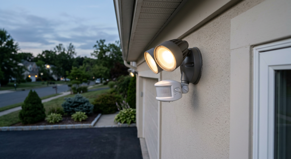 Outdoor motion sensor light staying on at dusk
