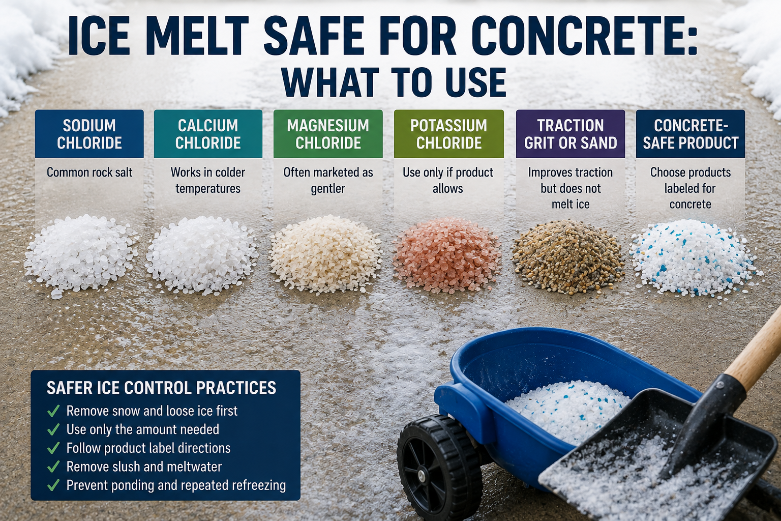 Ice Melt Safe for Concrete: What to Use