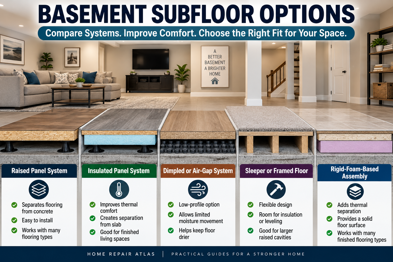Basement Subfloor Options