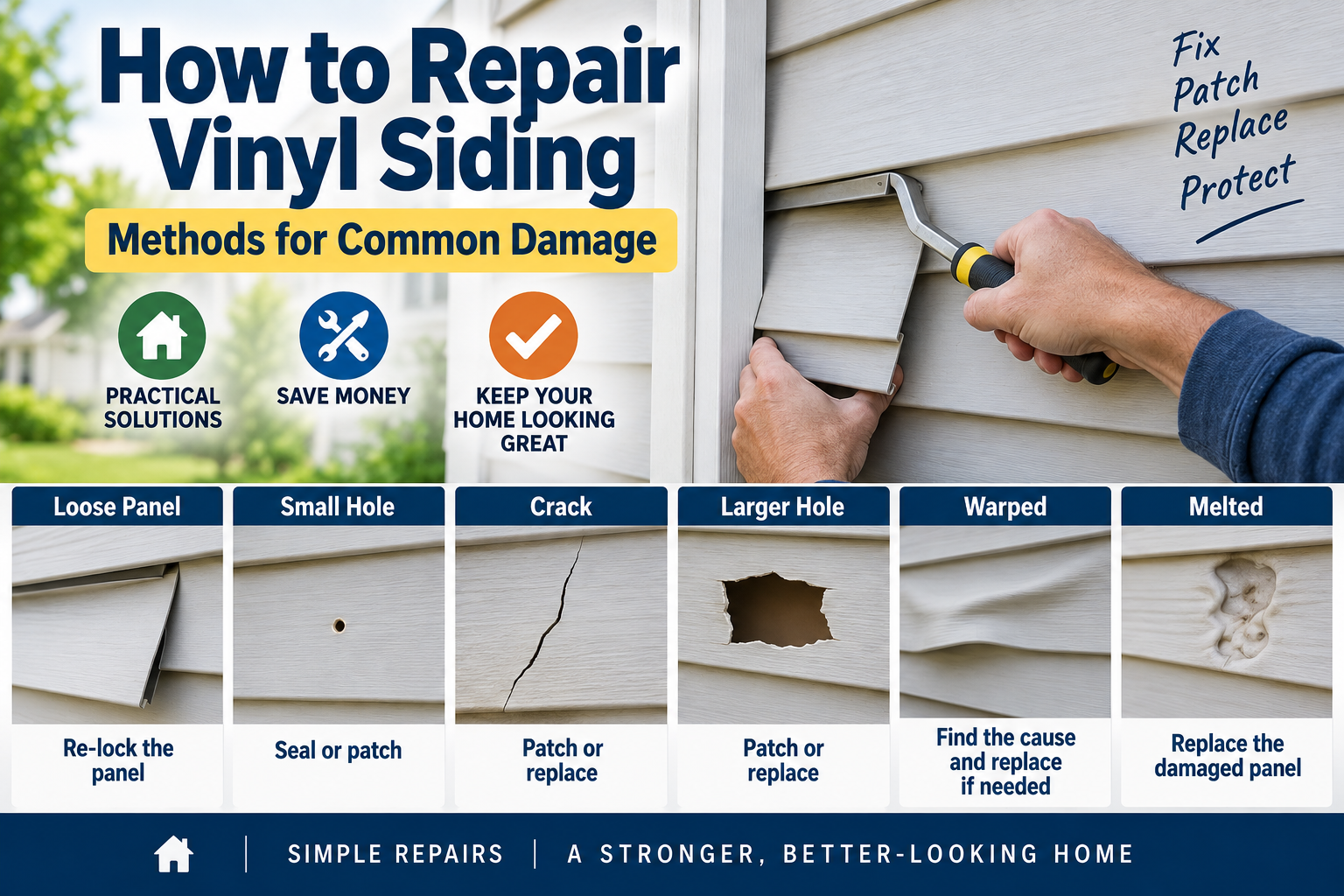 How to Repair Vinyl Siding: Methods for Common Damage
